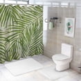 thumbnail image 7 of GOSMITH Palm Leaf Tropical Plants Shower Curtain for Bathroom Decoration White, 7 of 7