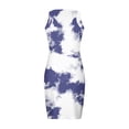 thumbnail image 5 of Besolor Robes d'Été Côtelées pour Femmes Robe Débardeur Imprimée Tendance Col Rond Sans Manches Robe Mini Ajustée Décontractée, 5 of 5