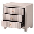 thumbnail image 2 of Baxton Studio Javianne End Table with Faux Leather 3-Drawer Storage Cabinet, 2 of 10