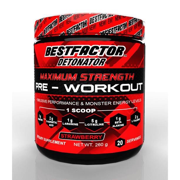 Good Value 1 Month Supply Bestfactor Detonator Pre Workout Powder Energy Drink For Men Amp Women By Best Factor Increase Strength And Get Explosive Performance Maximum Preworkout E Walmart Com