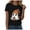 Black, variant on guuuGxd Womens Halloween T Shirts Party T-Shirt Crewneck Short Sleeve Halloween Shirt for Women White,S