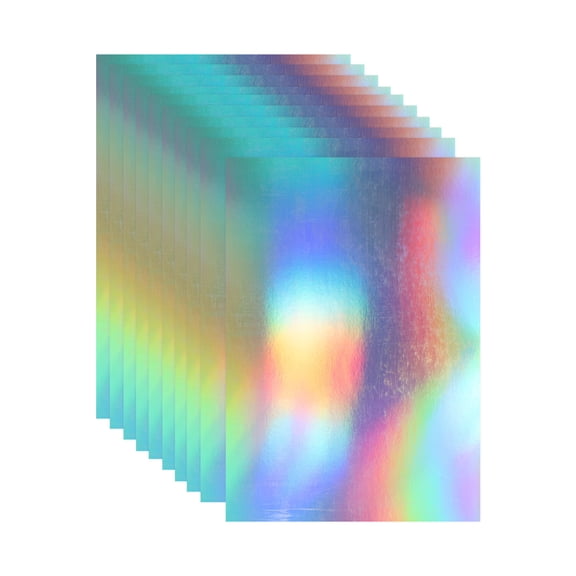 Uxcell 10 Sheets Metallic Foil Paper, A4 Thick 250gsm Cardstock Foil 8.3" x 11.7" Shiny Mirror Glitter Paper Sheets for Crafts Scrapbooks Cards Party Decorations, Laser Silver