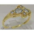 thumbnail image 2 of British Made 14k Yellow Gold Natural Aquamarine Womens Promise Ring - Size 6.5, 2 of 6