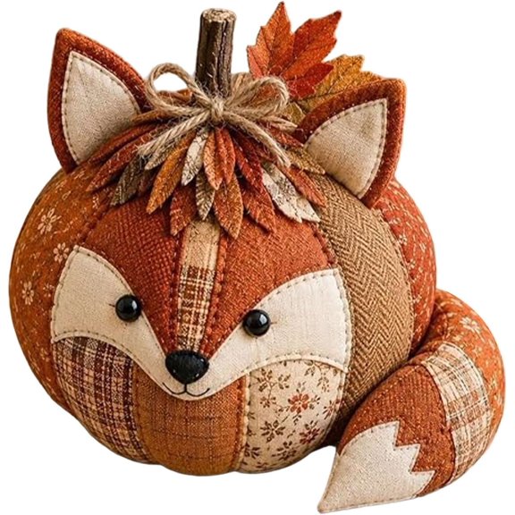 Uemqzd DIY Animal Pumpkin Sewing Kit, Autumn Fabric Set for Adults Beginners, Thanksgiving Handmade Fall Patchwork Kit for Holiday Home Decor & Gift
