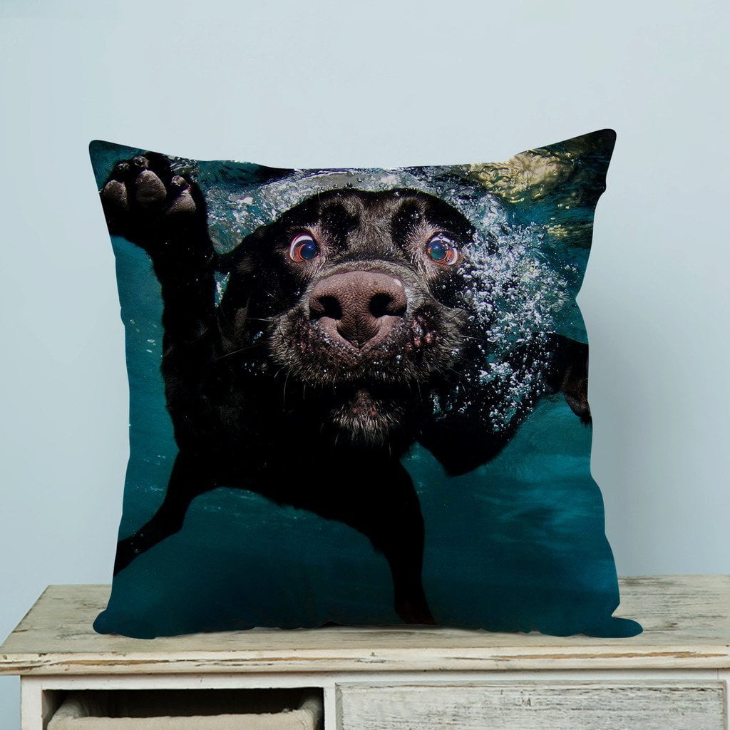 GCKG Popular funny lovely Labrador dog Pillow Case Pillow Cover Pillow Protector Two Sides 20 x