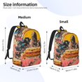 thumbnail image 3 of Naloa Psychedelic Band Hotdog Art Canvas Backpack for Men Women Rucksack Casual Travel Daypack College Tote Satchel Bookbag for Teens-Small, 3 of 7