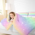 thumbnail image 4 of Feelyou Glitter Dreamy Stars Bedding Comforter Set for Kids, Artwork Rainbow Twin Comforter Sets, Cartoon Starry Sky Reversible Bedding Set, Lightweight Room Decor, 2 Pieces, 4 of 8