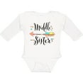 thumbnail image 3 of Inktastic Middle Sister- dots and arrow Girls Long Sleeve Baby Bodysuit, 3 of 5
