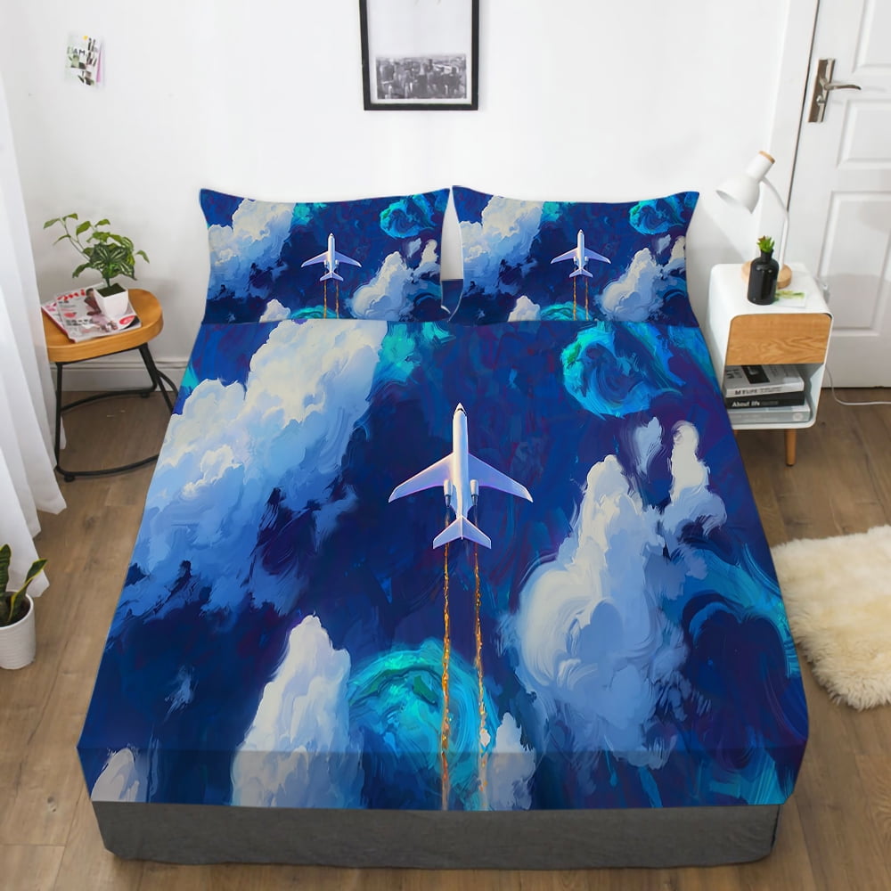 Bedding Sheets 3D Airplane Home Textiles Train Printed Bedding Cover