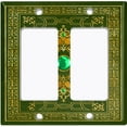 thumbnail image 6 of Metal Light Switch Plate Cover Elegant Forest Green Damask Frame FRA047, 6 of 13
