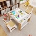 thumbnail image 6 of 2-in-1 Play Table & 2 Chairs Set - Lego-Compatible Building Surface, Whiteboard, and 7 Storage Compartments, 6 of 9