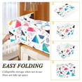 thumbnail image 2 of Yayeee Collapsible Cube Storage Bin with Lid Fabric Closet Decorative Basket with Handles, Green Retro Triangles, 2 of 7