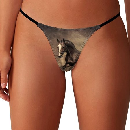 

Running Horse Women s G-String Thongs Low Rise Hipster Underwear Stretch T-Back Panties