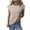 Beige, variant on Textured Waffle-Knit Essential 2024 Spring Drop-Shoulder Tee Cotton, Minimalist Wardrobe Staple for Runs, Beige Spring And Summer Women's Fashionable Round Neck Solid Color Loose Short Sleeved