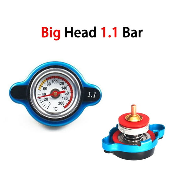 Big Head 1.1 Bar-D1 Thermal Radiator Cap, Water Temperature Gauge, For Car and Motorcycle