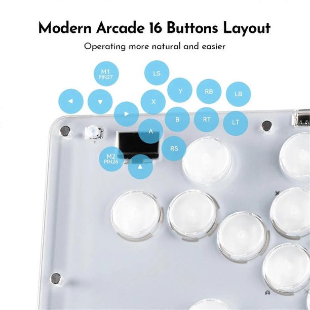 12keys Arcade Joystick Leverless Controller Street Controller for PC ...