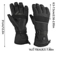 thumbnail image 3 of Clearance Boovnll Heated Gloves for Men, Thicken Fleece Liner Touchscreen Windproof Waterproof Heated Gloves for Women Men Motorcycle, Running, Cycling, Driving, Typing, Heated Gloves, 3 of 9