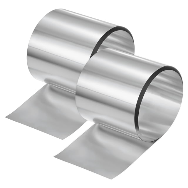 Uxcell 2-Pack Sellado de Aluminio, Rollo de Sellado de Aluminio de 3.3 pies x 3.9" x 0.008", Hoja de Metal de Aluminio para Techado