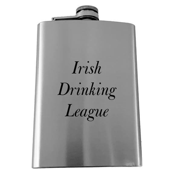 Hip Flask Plus Stainless Steel 8oz Custom Novelty Flask - Funny Humor Design