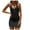 Black, variant on IROINNID Sleeveless V-Neck Dress For Women Casual Fashion Comfort Bandage Backless Mini Dress Solid Color Short Halter Dress