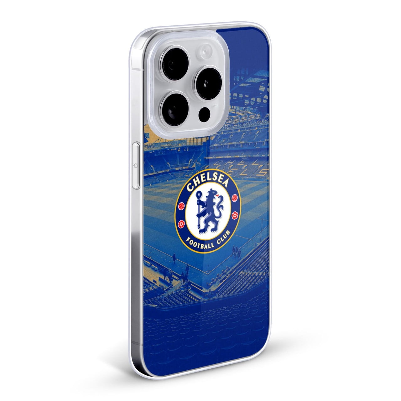 Head Case Designs Chelsea Football Club Retro Kit and Stadium Stamford Bridge Soft Gel Case for Apple iPhone 15 Pro