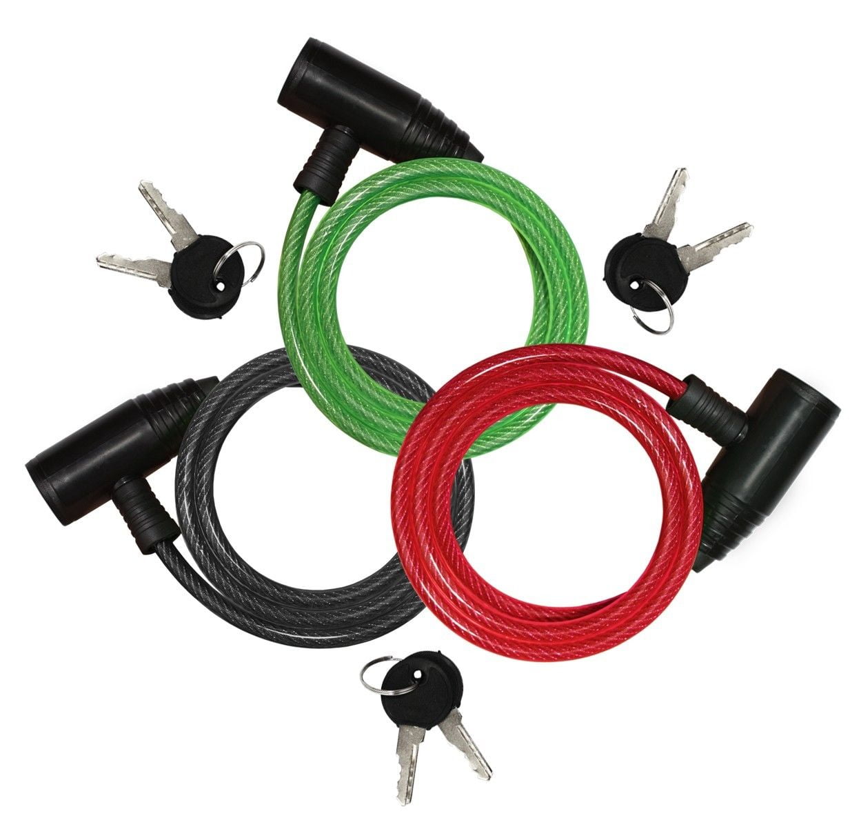 36'' Anti-Theft Pick Your Color Steel Cable Bike Lock With 2 Keys