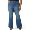 Sofia Jeans Women's Plus Size Melisa Curvy Flare Jeans with Side Piecing