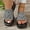 Black-white, variant on Knit Platform Slippers Women's Platform Wedge Sandals Comfort Square Open Toe Mules Classic Slip On Slippers Casual Slides for Women Single Band Flatform Slide