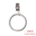 thumbnail image 3 of 10pcs Metal Curtain Rings with Clips Rustproof Vintage Decorative Drapery Window Accessories, 3 of 9