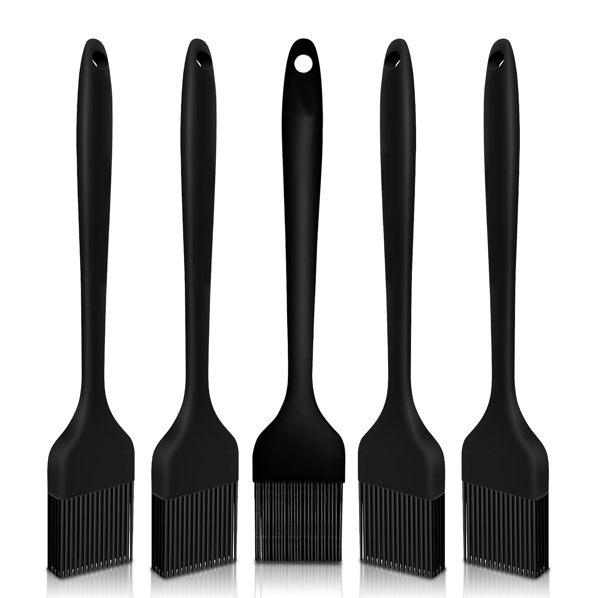 ECW2 GrillMaster's Choice The Supreme Silicone Basting Brush for BBQ Perfection 10.2'' 5 Pack