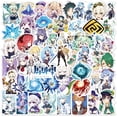 thumbnail image 1 of Pegatinas Genshins Impacts Anime de PVC, 100 unidades, impermeables, 1 of 3