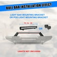 thumbnail image 5 of Front Bumper for 22-24 Toyota Tundra w/Side Wings, Bull Bar, OEM Tow Hook, Heavy-Duty Steel, 20" LED Light Bar, Winch Clutch Access, 2 LED Lights, Retains Parking Sensors, 5 of 9