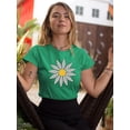 thumbnail image 2 of Smartprints Cute Daisy Flower Art T-Shirt Women -Image by Shutterstock, Female Medium, 2 of 4