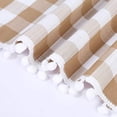 thumbnail image 3 of Grey Buffalo Plaid Valances for Kitchen, Buffalo Check Gingham Pom Pom Valance Curtains for Windows Cafe Curtains Bathroom Window Curtains, 52x15 in, 3 of 9