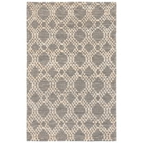 SAFAVIEH Natural Fiber Amadine Geometric Area Rug, Blush/Black, 6' x 9'