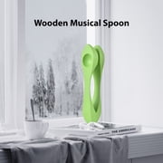 M Buder Wooden Musical Spoon Folk Percussion Instrument Natural Wood Traditional Sound Maker Great Gift for Adults Party Festival Holiday 8.3 inches / 21 cm