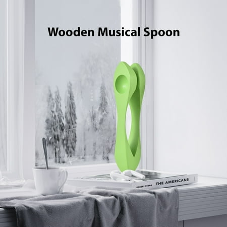 Rupoun Wooden Musical Spoons Folk Percussion Instrument Natural Wood Folk Sound Traditional Castanets Hand Percussion Sound Effects Great Gift for Adults Party Festival Holiday 8.3 inches / 21 cm