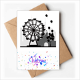 thumbnail image 1 of Balloon Ferris Wheel Amusement Park Welcome Back Greeting Cards Envelopes Blank, 1 of 3