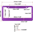 thumbnail image 3 of shiyou-Aluminum Alloy License Plate Frame Cover 2 Hole for Car Front Rear License Plate Holder with Screws Caps Purple Plate Mounting, 3 of 4