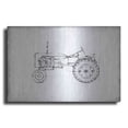 thumbnail image 1 of Luxe Metal Art 'Inverted Tractor Blueprint III' by Ethan Harper, Metal Wall Art, 16"x12", 1 of 7