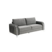 ACME Wenona Contemporary Velvet Upholstered Sofa in Gray