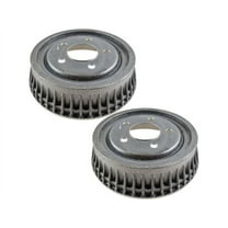 Rear Brake Drum Set 2 Piece - Compatible with 1985 - 1996 Oldsmobile 98 1986 1987 1988 1989 1990 1991 1992 1993 1994 1995
