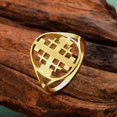 thumbnail image 3 of Jerusalem Cross Ring for Women Jerusalem Crusader Ring for Men Jerusalem Medal Greek Medieval Christian Religious Jewelry Baptism Gift, 3 of 7