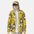thumbnail image 3 of Picia Cartoon Bear Yellow Women's Men's UPF 50+ Sun Protection Hoodie Shirt Long Sleeve SPF Fishing Outdoor UV Hiking Lightweight Shirts-Medium, 3 of 9