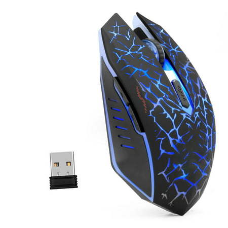 EEEkit Wireless Mouse, PC Gaming Mouse Mice Silent Click Cordless Mouse,3 Adjustable DPI Levels, 2400/1600/1200DIP, 2.4GHz Wireless Technology, 7 Smart Buttons