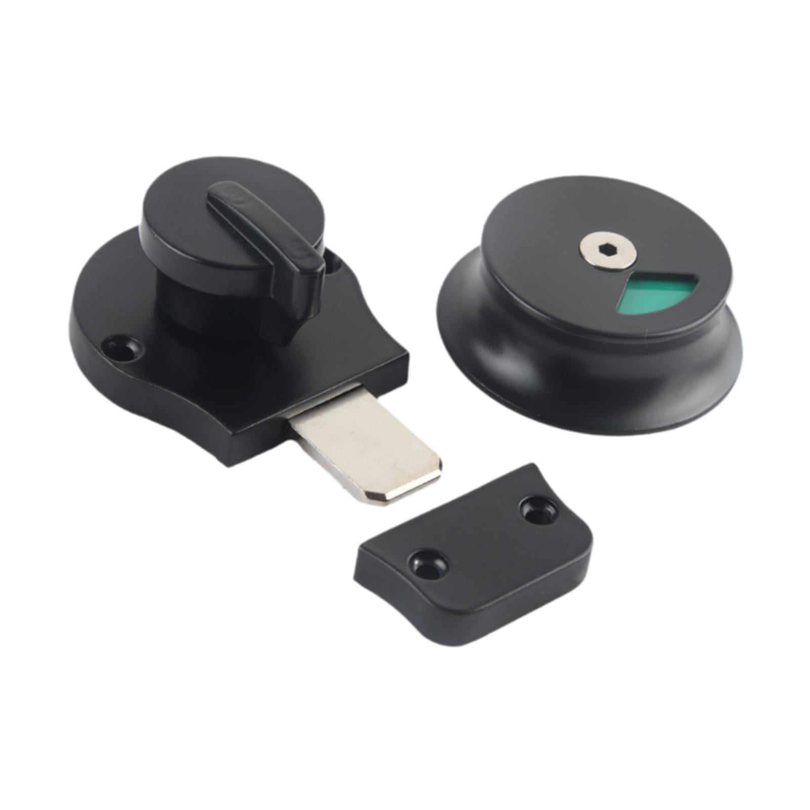 Wzmzjy Accessories RV Bathroom Door Lock Sturdy Professional Replace Parts Multipurpose Black