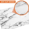 thumbnail image 3 of OPUX Anti Fatigue Kitchen Floor Mat, Reversible Cushioned Memory Foam Kitchen Rug Pad, Waterproof Non-Slip Padded Comfort Standing Mat for Office Laundry Home, 47x17 (Marble Gray), 3 of 7