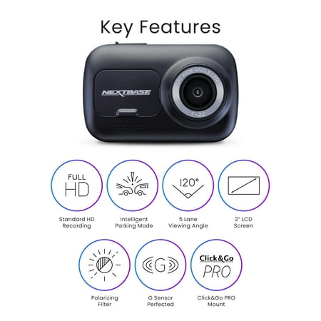 Nextbase - 122 Dash Cam - Black