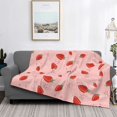 thumbnail image 2 of Rozeui Cute Strawberry C for Flannel Blanket, Soft Fuzzy Plush King Blanket for Winter, Thick and Warm All-Season Bed Throw-40"x30", 2 of 6