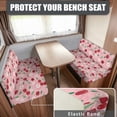 thumbnail image 2 of Yuyamidu Cherry RV Dinette Cushion Covers Pink Camper Cushion Slipcovers 2 Pack Daisy RV Seat Covers Stretchy RV Dinette Couch Protector for RV Camper Accessories, 2 of 7